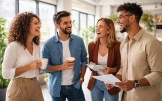 collegues-discussion-bureau-lumiere-plantes