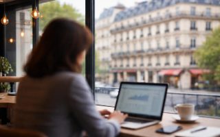 personne-dos-cafe-ordinateur-ville-floue