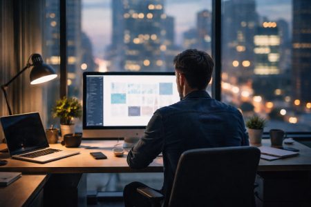 bureau-moderne-entrepreneur-ville-fenetre