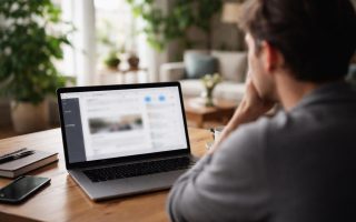 bureau-ordinateur-salon-plantes-lumiere