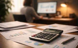 calculatrice-papier-graphiques-personne-ordinateur