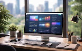 bureau-moderne-ordinateur-vue-ville