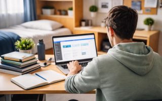 etudiant-bureau-ordinateur-portable-chambre