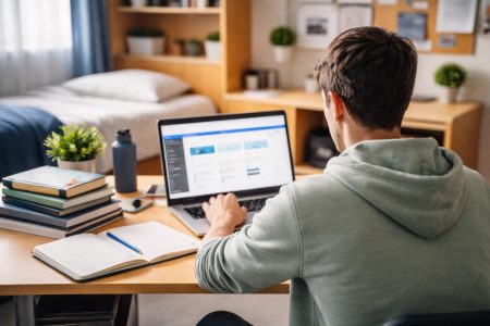 etudiant-bureau-ordinateur-portable-chambre