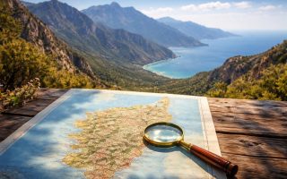 montagnes-mer-corse-loupe-table-bois